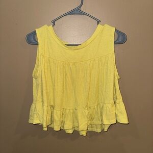 Sunny Yellow Ruffle Tank Top